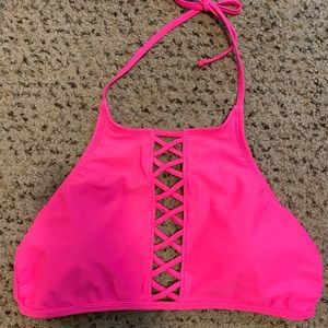 Pink bikini top